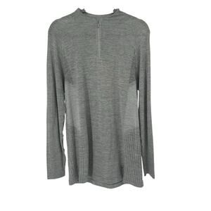 Gymshark Men's Gray Retake Perfromance 1/4 Zip Long Sleeve Pullover